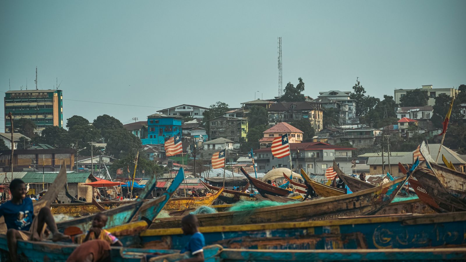 Pile of boat, Liberia