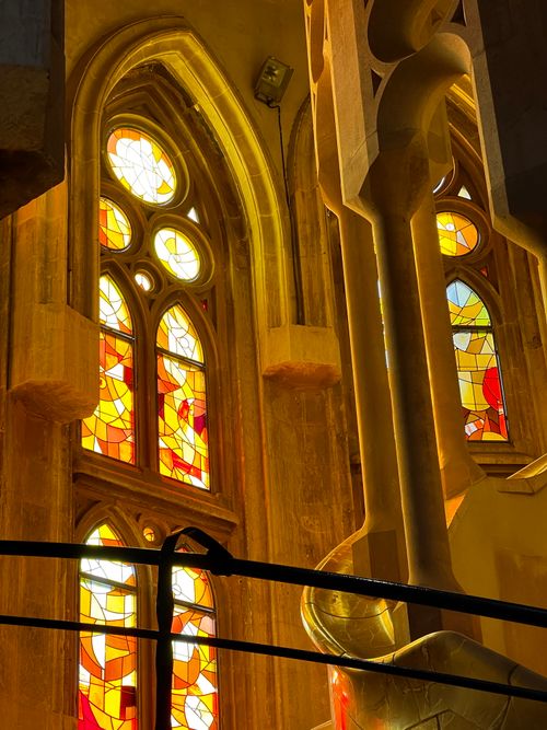 Free Light games of La Sagrada Familia Stock Photo
