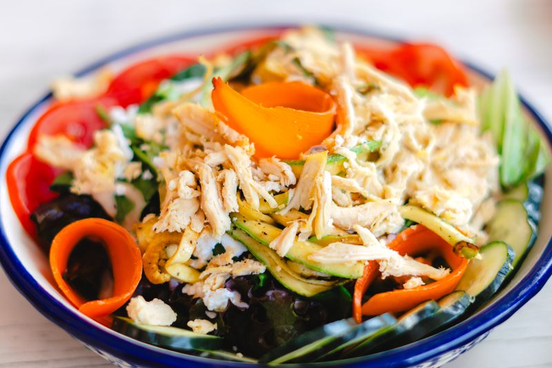 Garden Salad with Chicken Tray from BEST IN TOWN PIZZA in Philadelphia