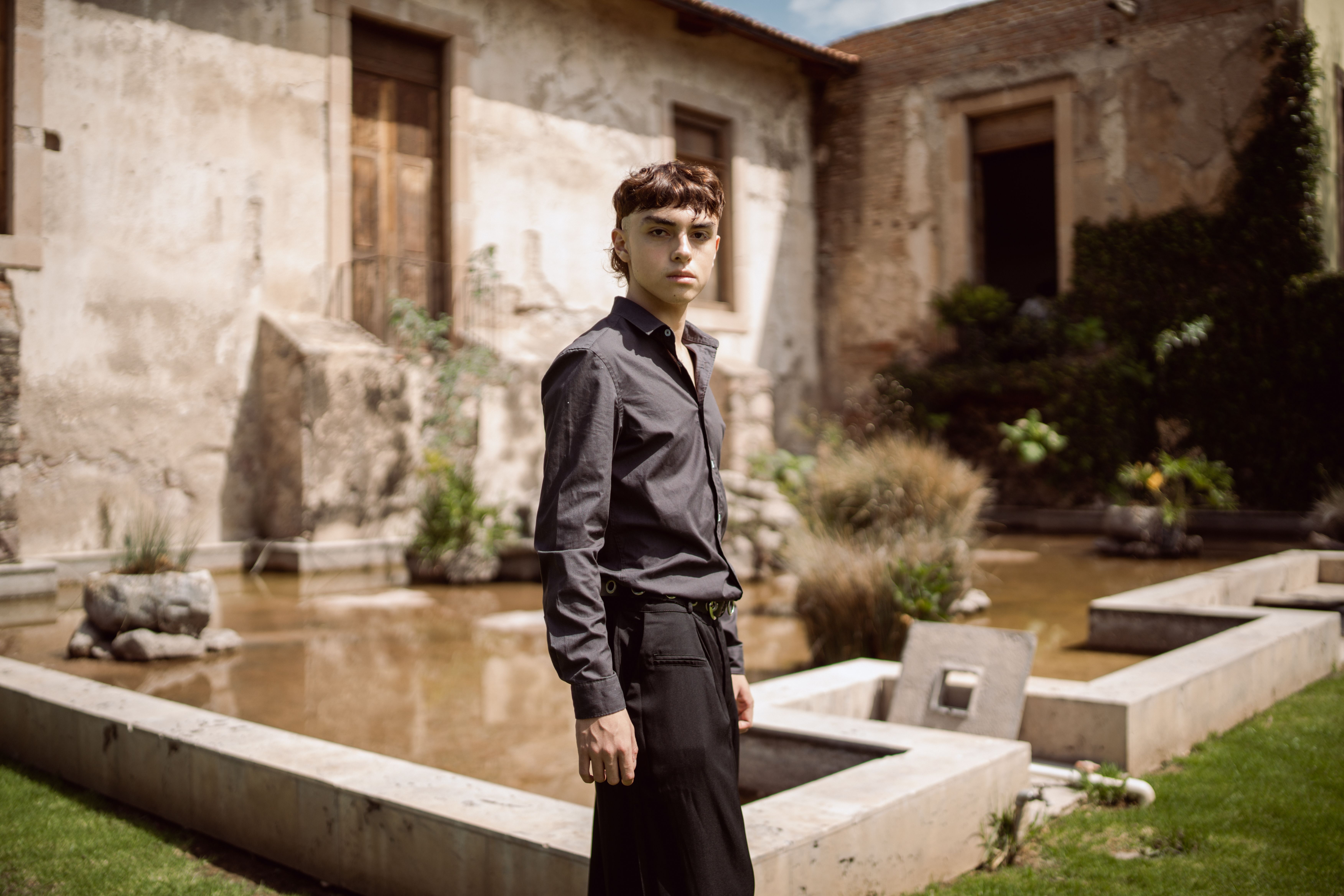 Urban Slim-Fit Black Shirt
