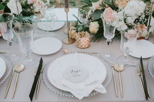 Free Top View Photo Of Table Setting Stock Photo