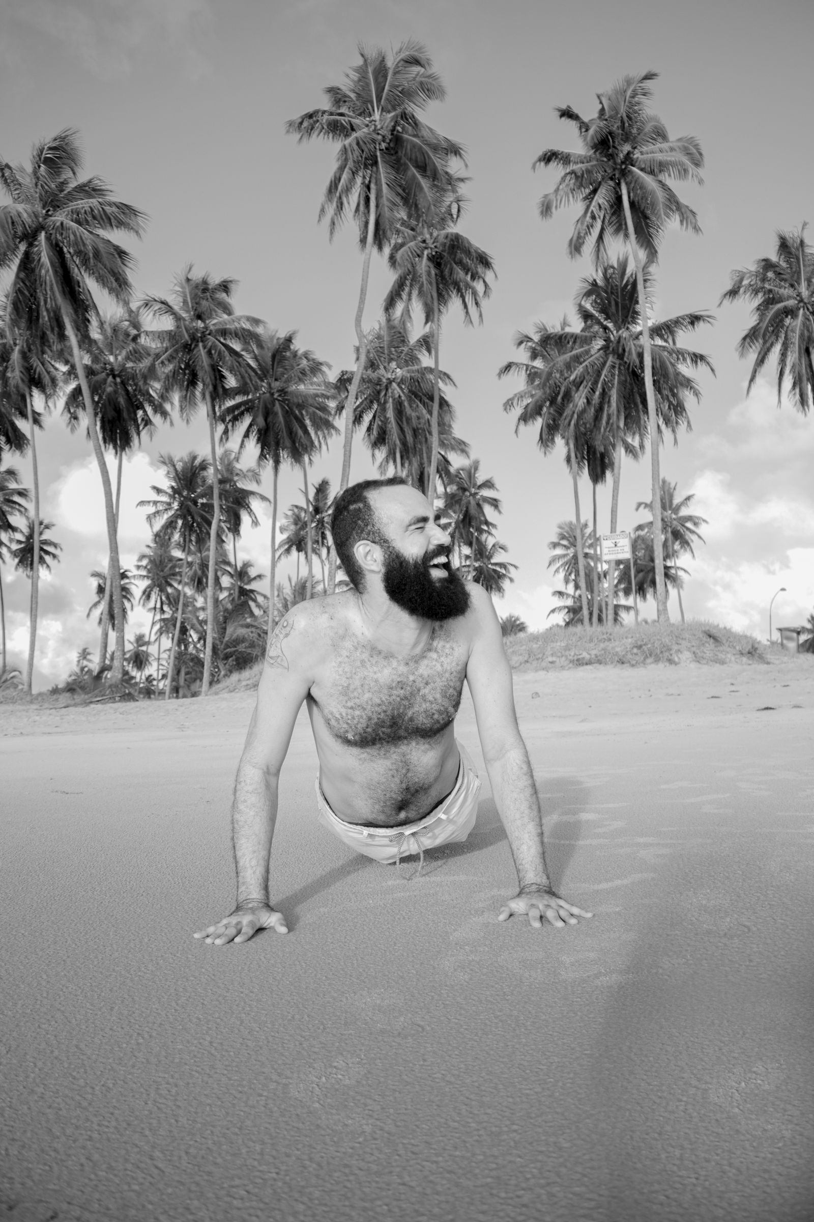 Yoga and mindfulness on tropical beach