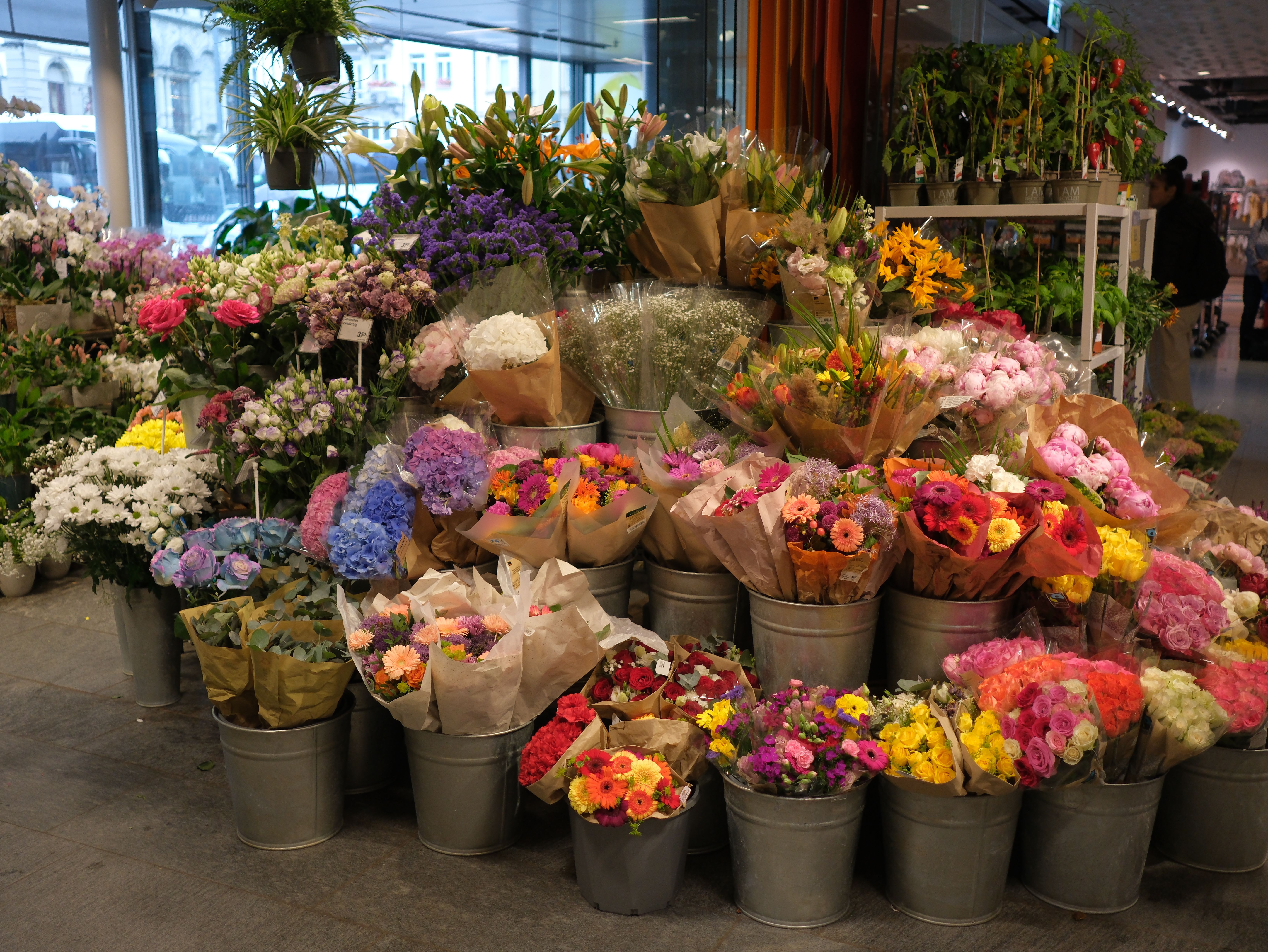 Gratis lagerfoto af blomst display, blomst sælger, blomst-stall Lagerfoto