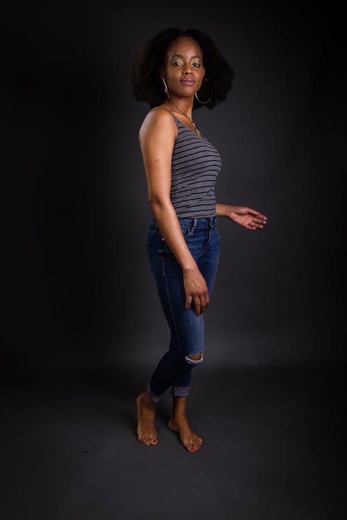 Kostnadsfri bild av afrikansk amerikan kvinna, barfota, fotografering