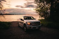 Ford F-150 on Lakeshore at Sunset