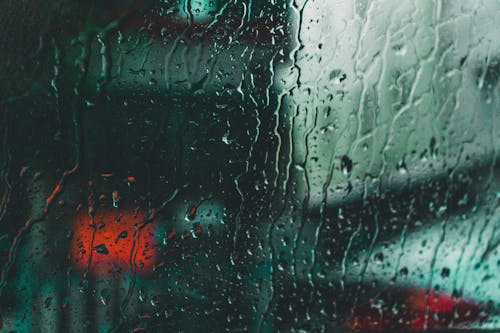 Greyscale Photo of Rain Drops · Free Stock Photo