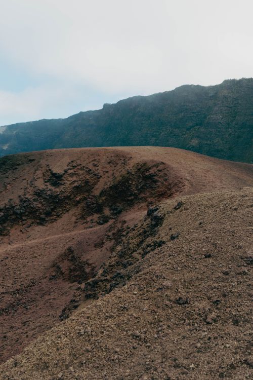 Free Stunning view of rugged volcanic terrain in La Réunion, perfect for adventure enthusiasts. Stock Photo