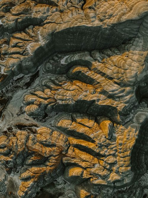 Free Explore the unique and captivating rock formations in Nallıhan, Ankara, Türkiye in this stunning aerial photo. Stock Photo