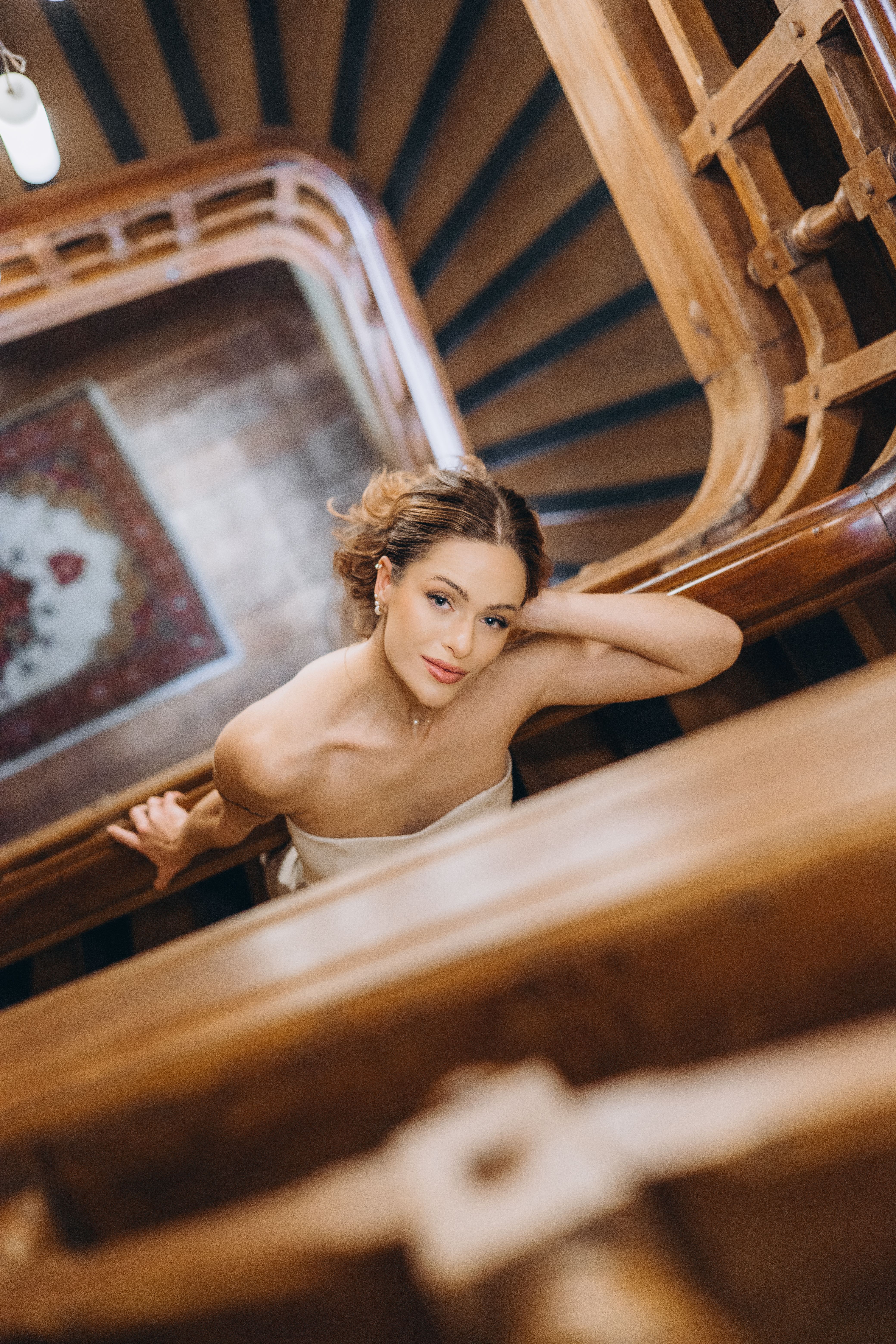 Woman in Dress Leaning on Railing · Free Stock Photo