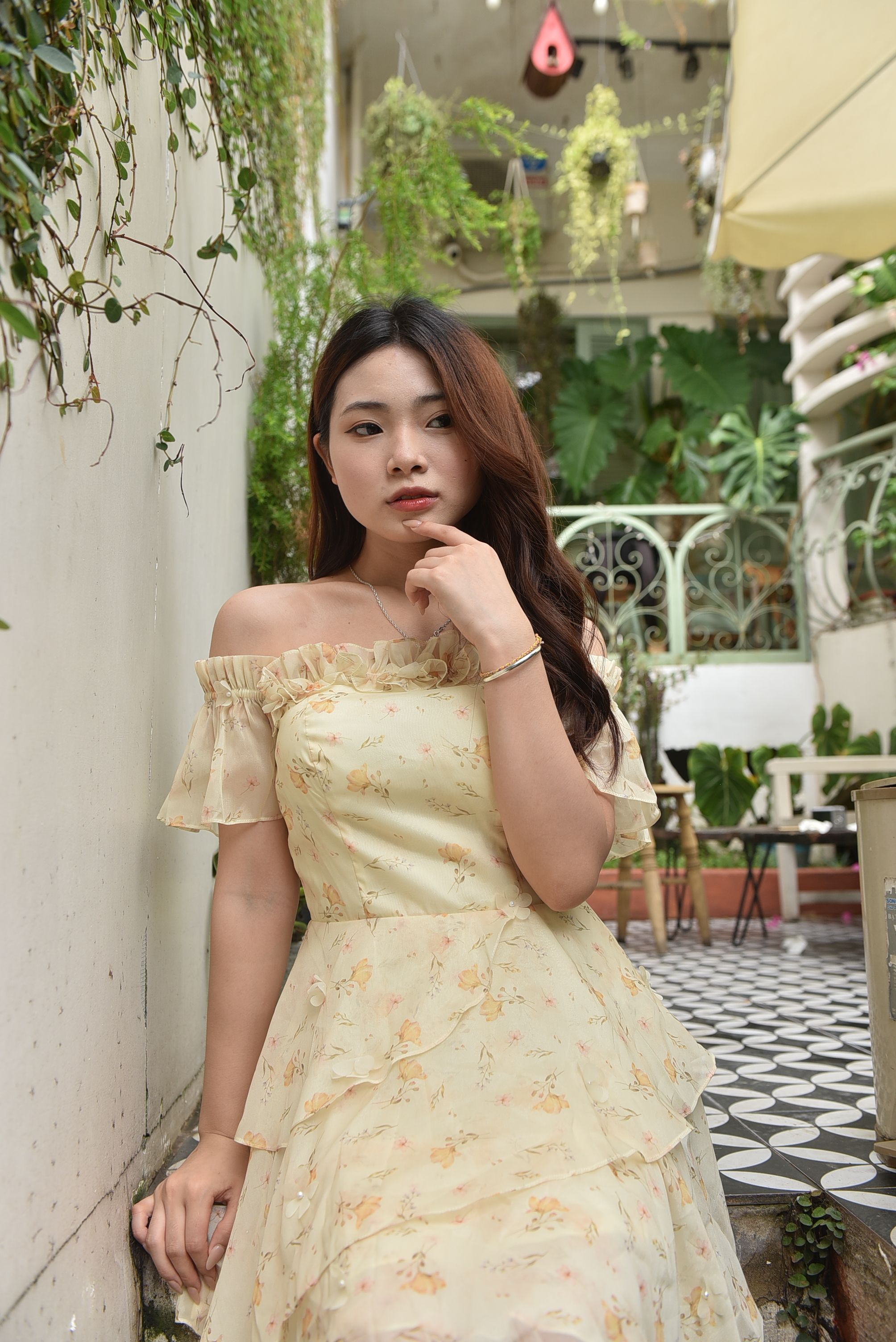 Blusa Ciganinha Floral Verde
