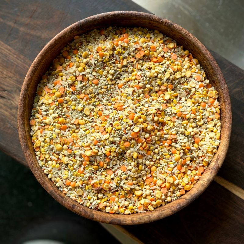 Egyptian Koshari Spiced Quinoa with Lentils and Crispy Onions