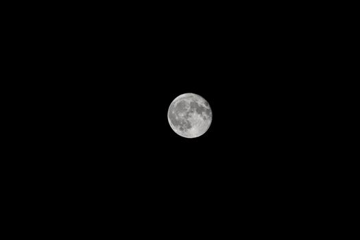 A captivating image of the full moon shining brightly in a clear night sky.