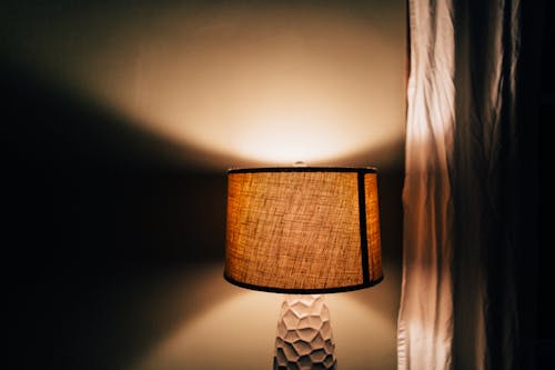 Free Turned on Table Lamp Stock Photo