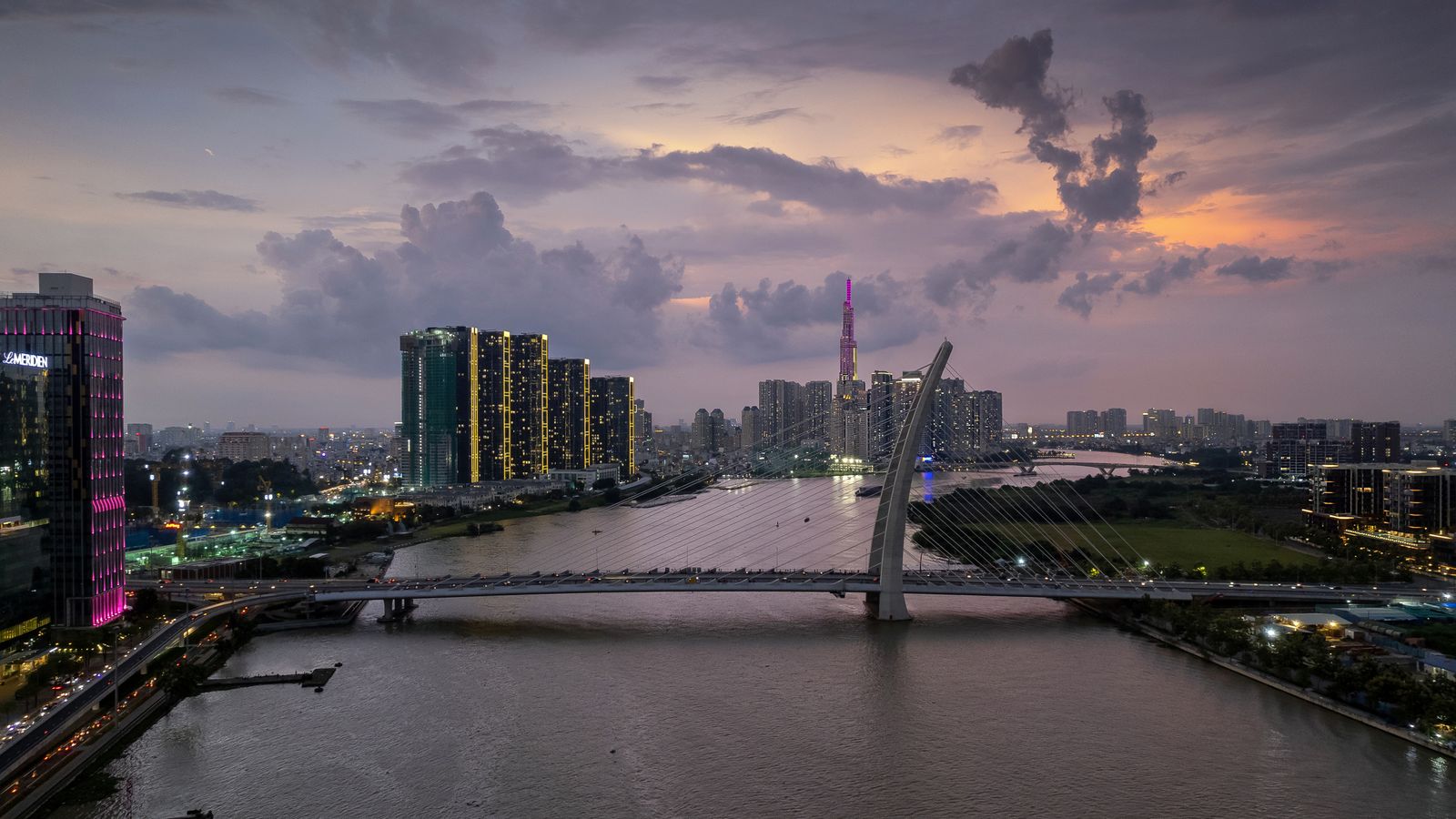 Sunset over Ho Chi Minh City, Vietnam