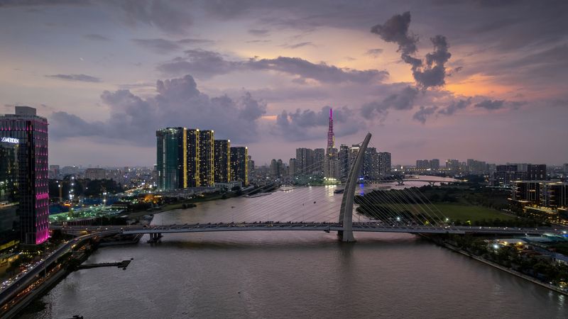 Sunset over Ho Chi Minh City
