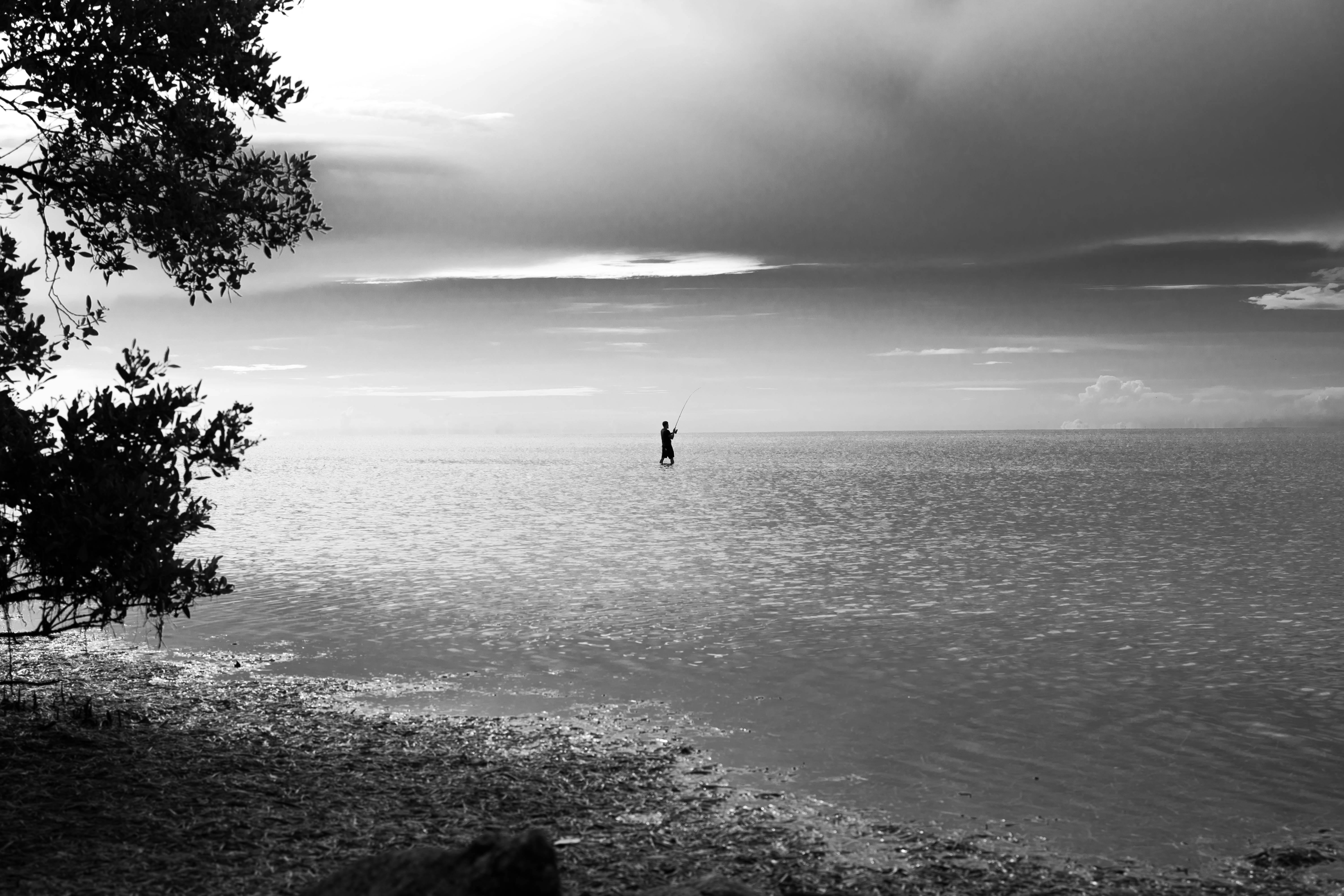 a man fishing