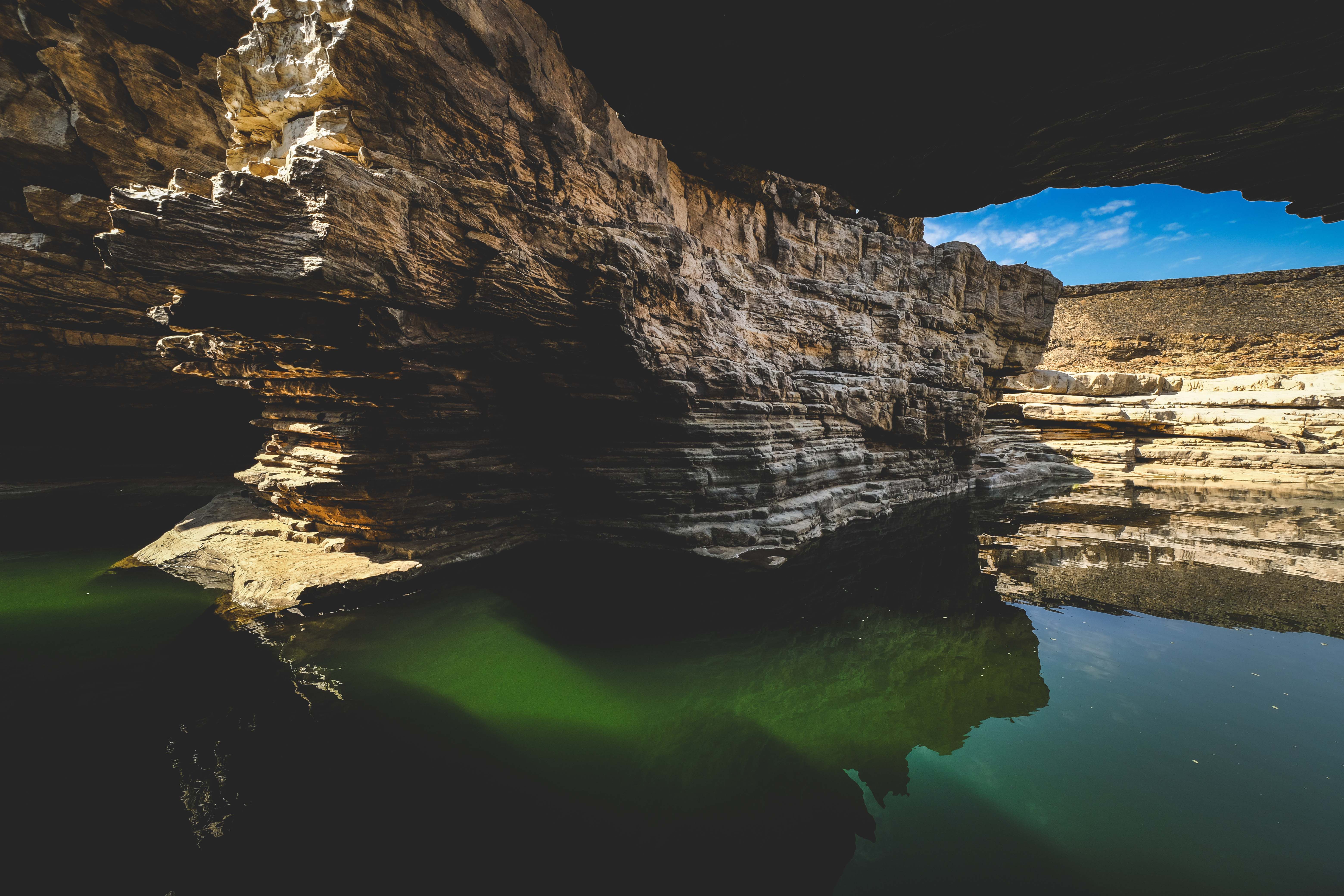 The stunning turquoise waters of Bimmah Sinkhole in Oman