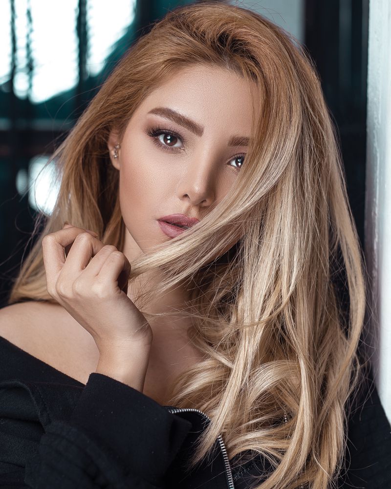 Close-up of blonde woman