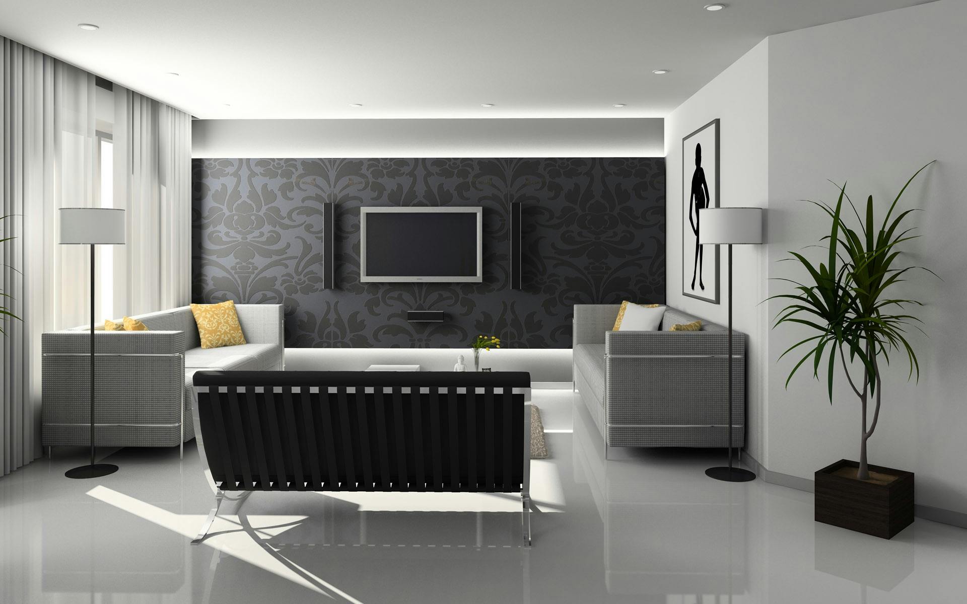 home interior design wallpaper