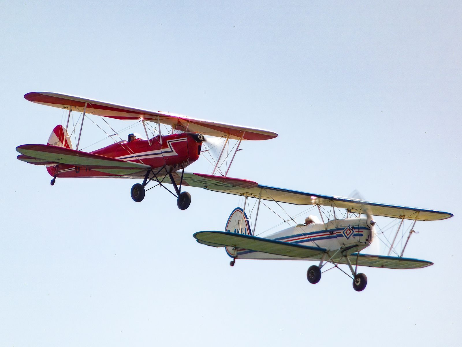 Biplane Unique 2 Biplanes Flying · Free Stock Photo
