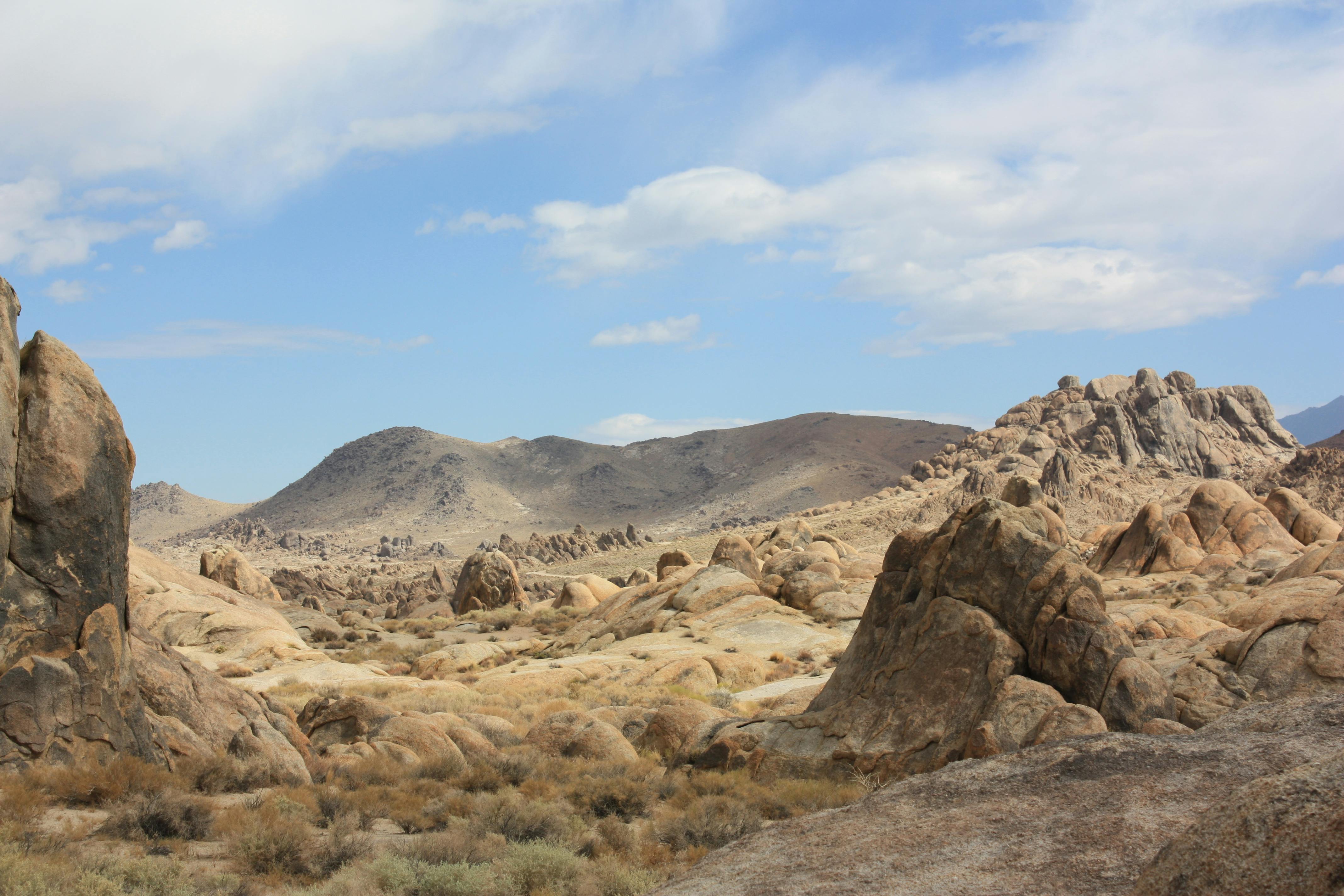 a large rock formation in the desert