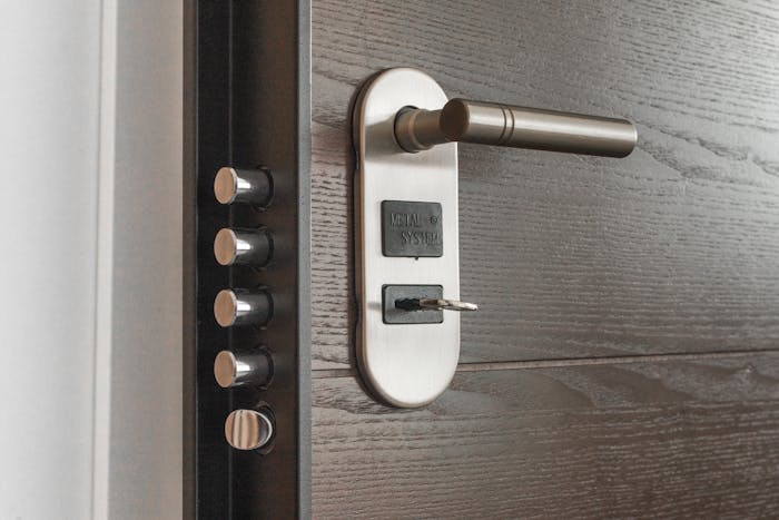 Smart lock on hotel door
