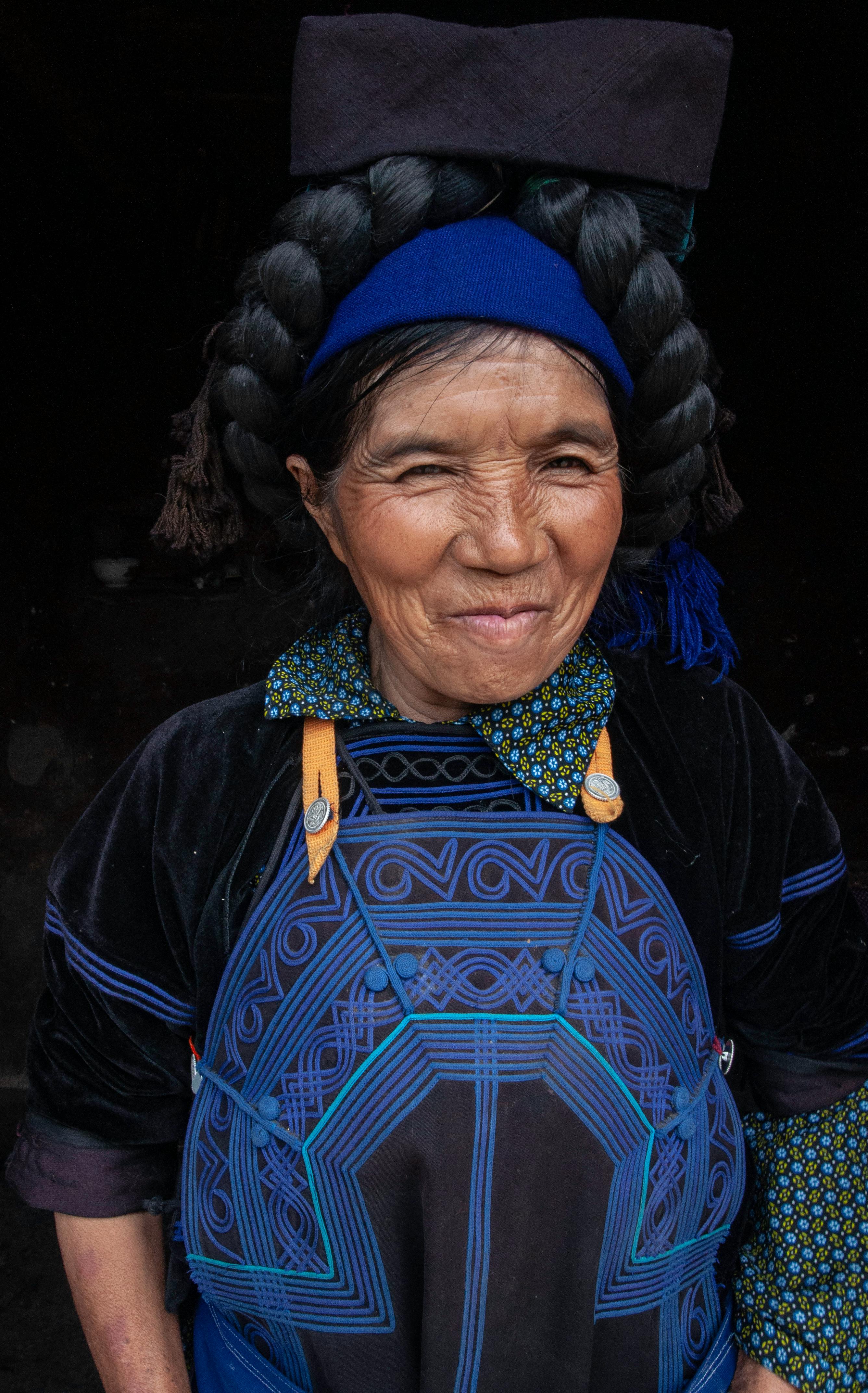 smiling woman in traditional clothing