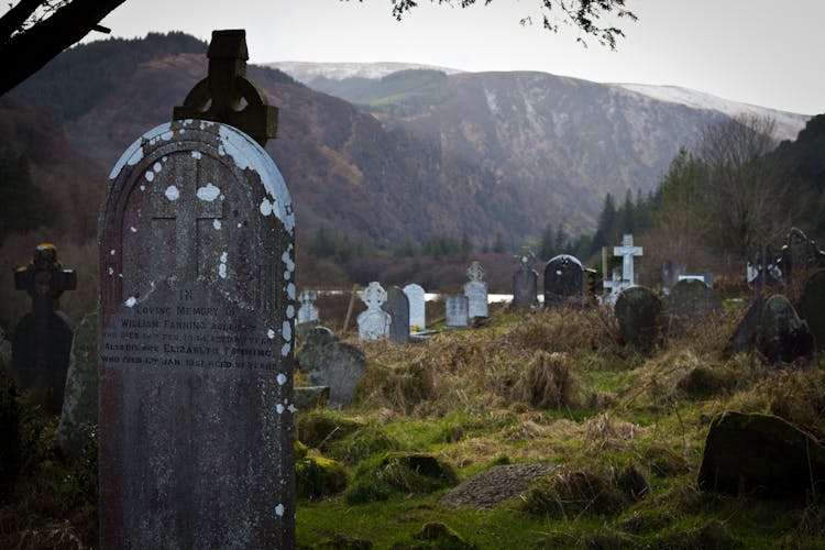 Glendalough Cemetery In Ireland