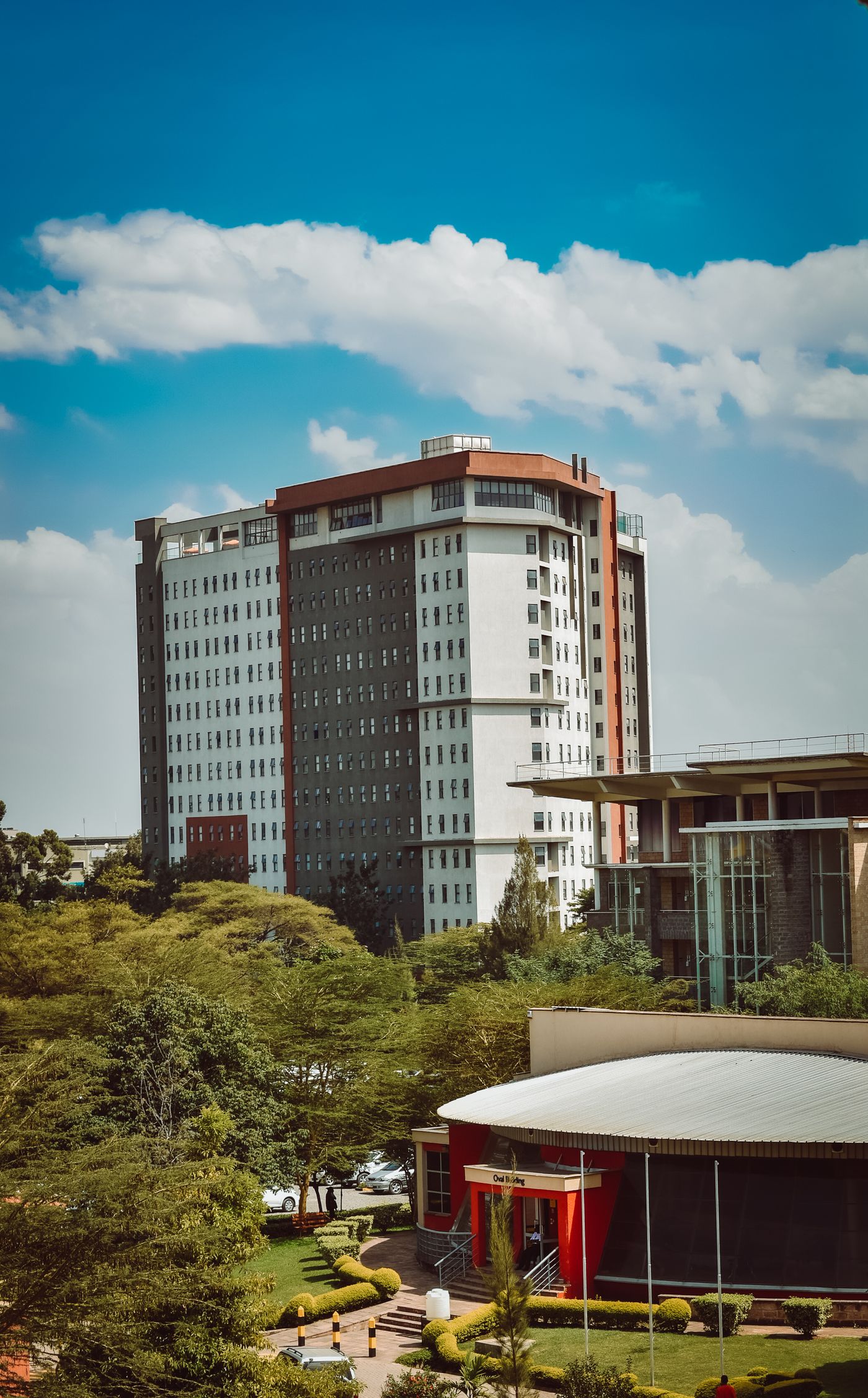 Contemporary residential building surrounded by greenery in Nairobi