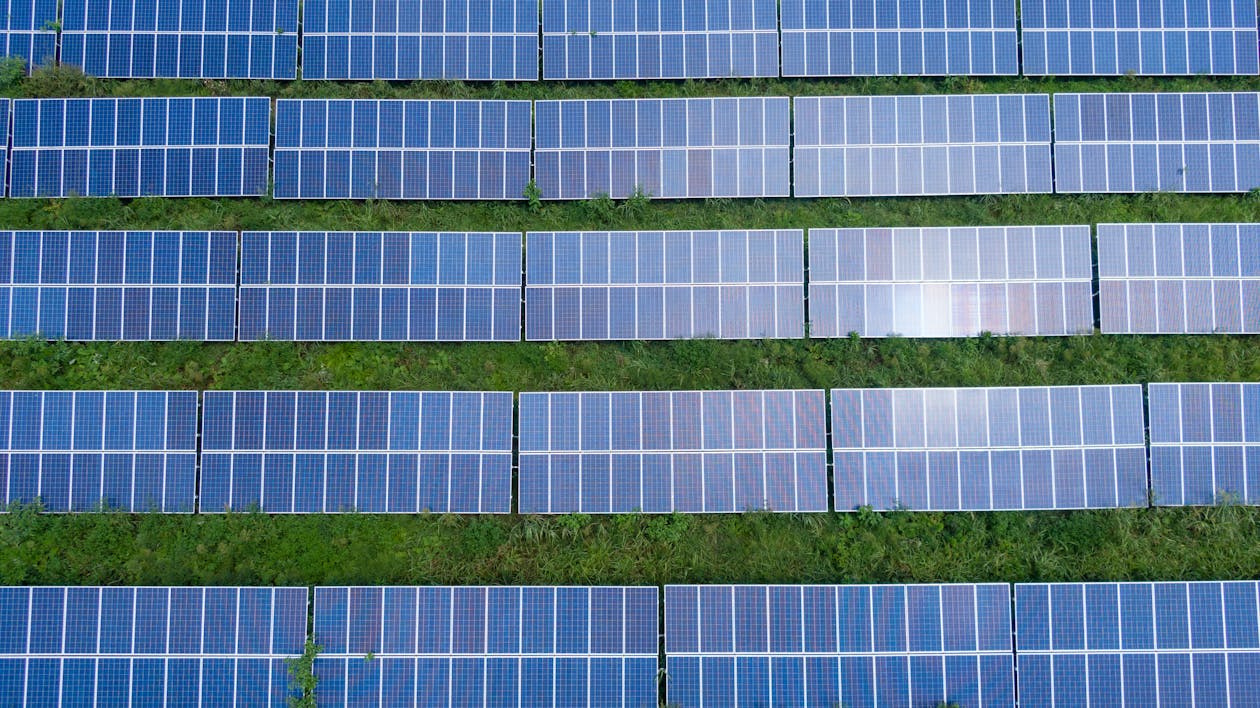 Free 太陽能電池板的俯視圖 Stock Photo