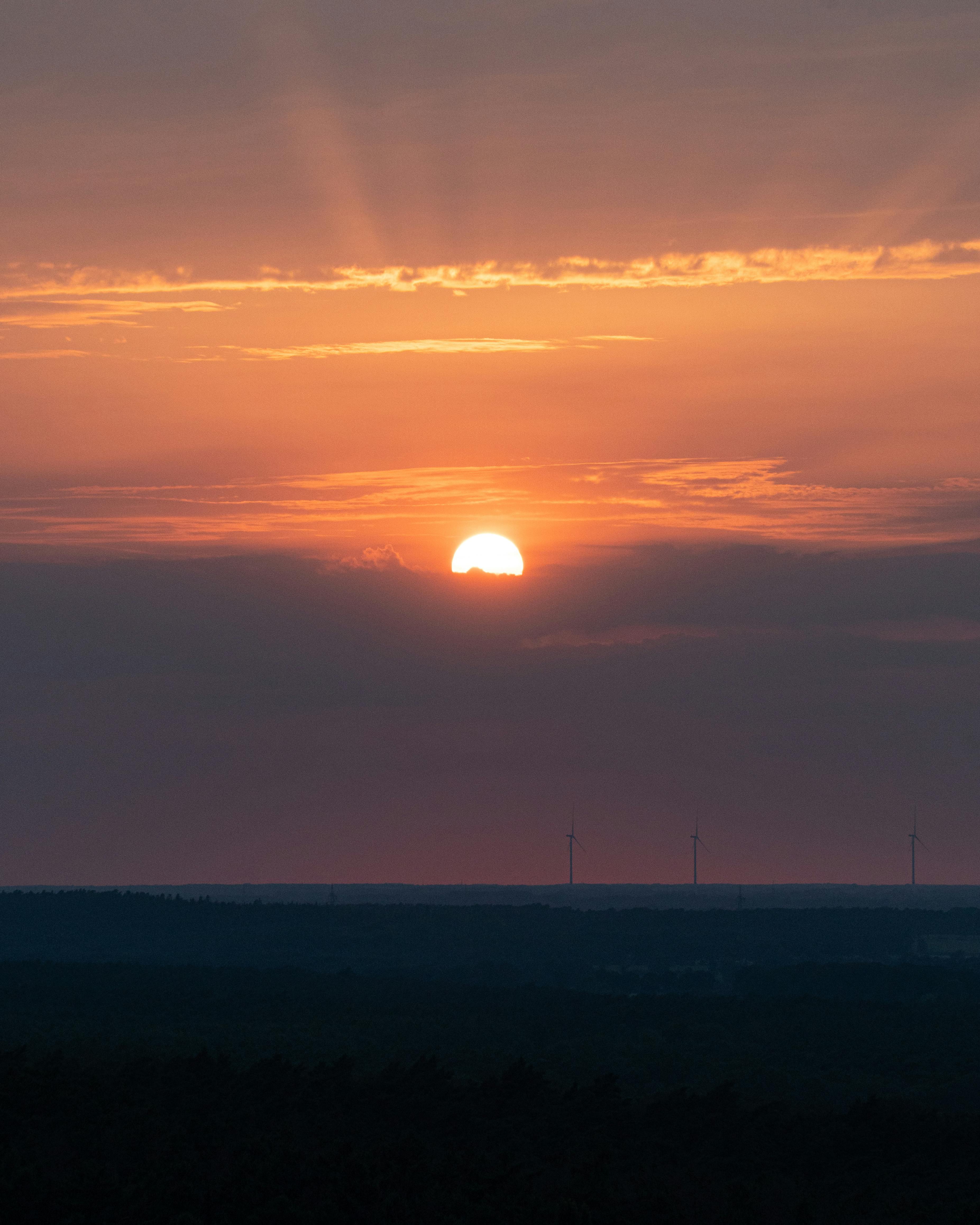 cloudy summer sunset