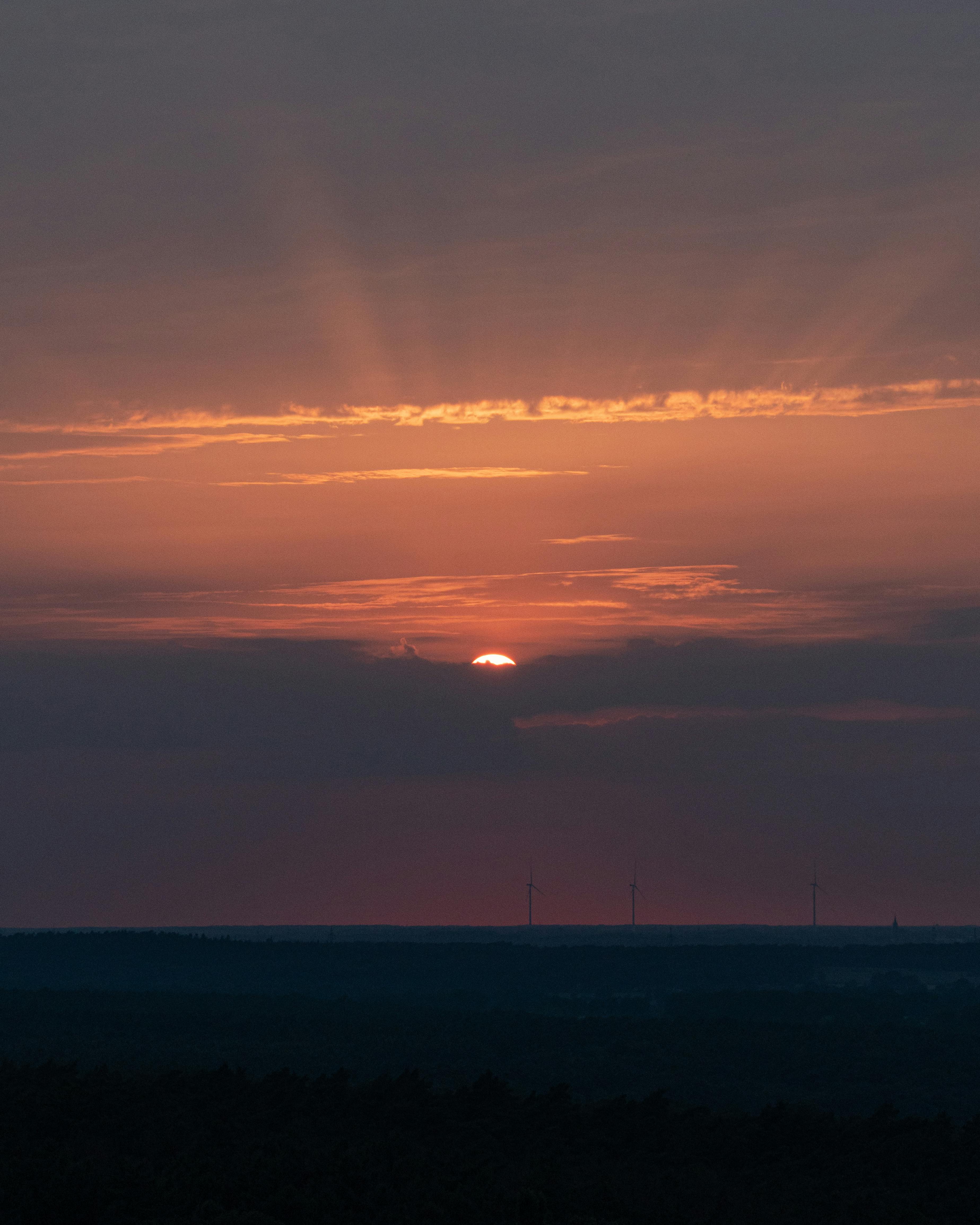 cloudy summer sunset