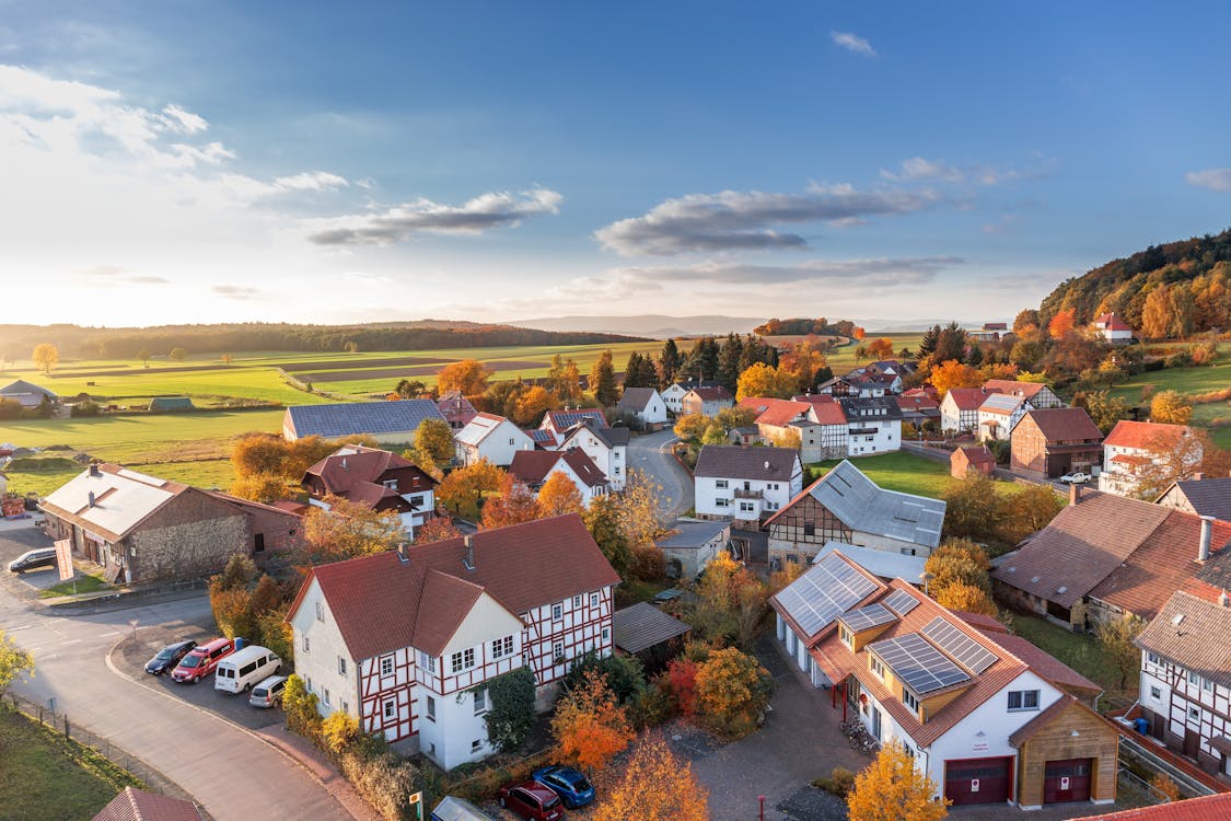 Free High Angle Photography of Village Stock Photo