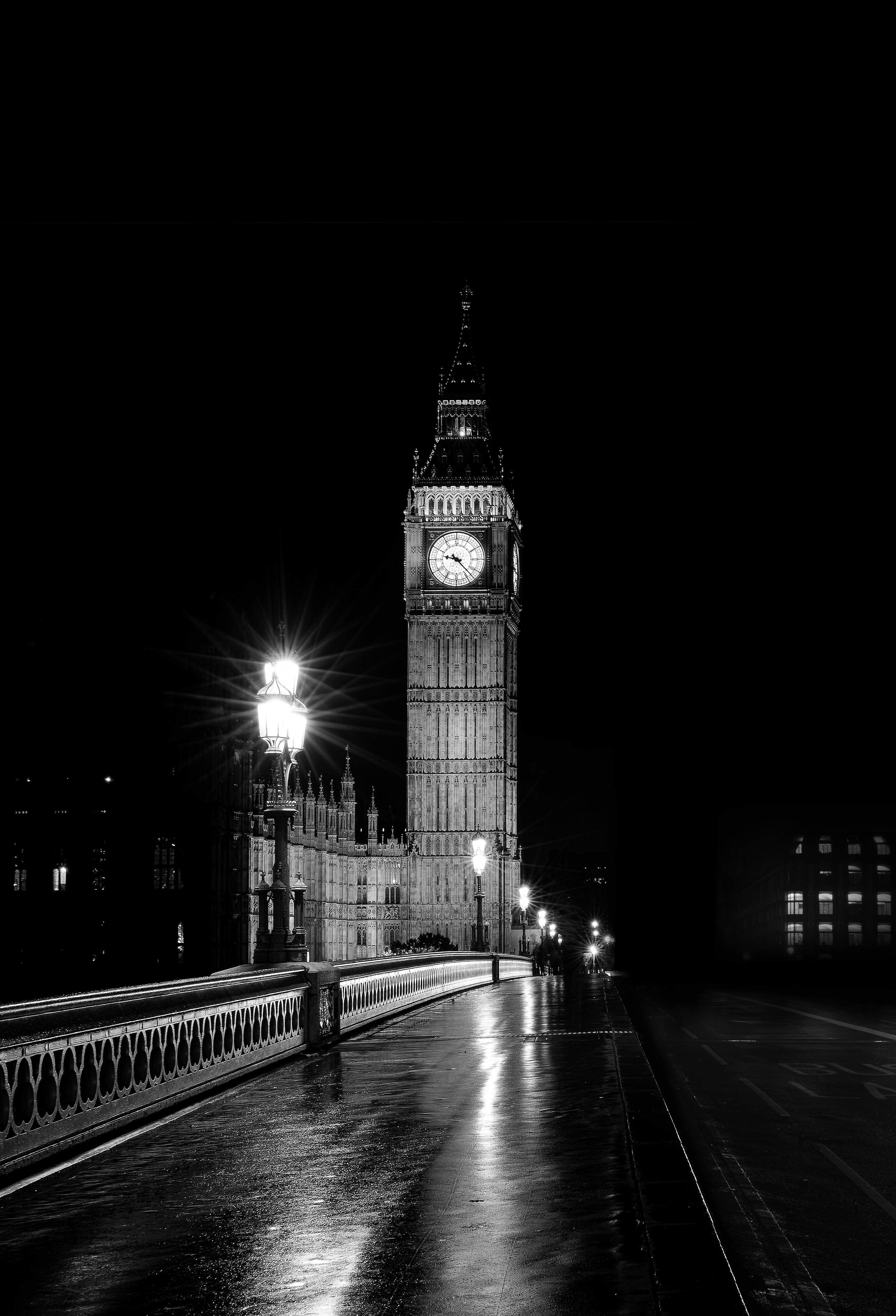 grayscale photography of big ben london