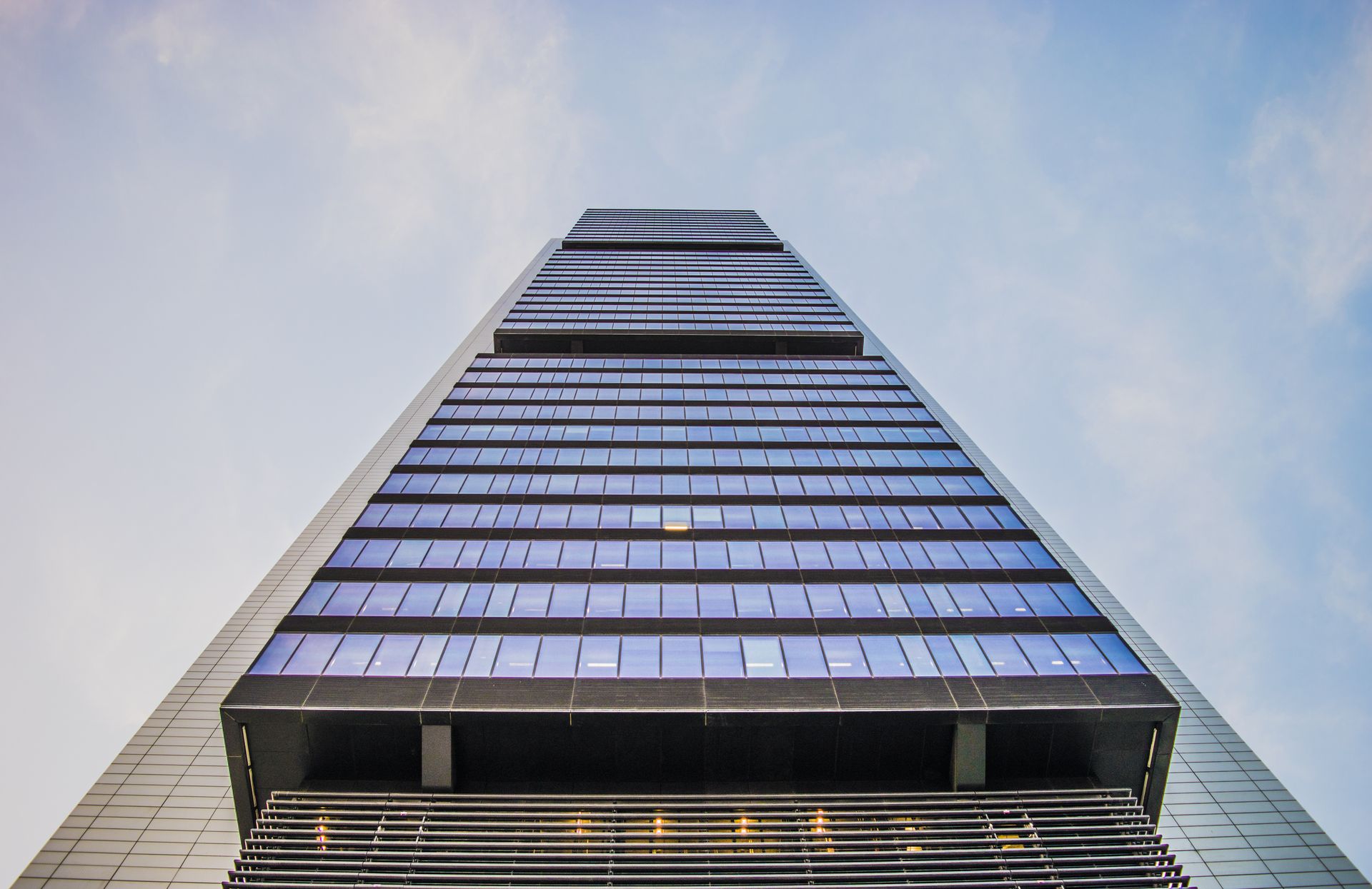 Worm's Eye View of Gray Building
