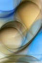 Abstract art with blue and yellow swirls