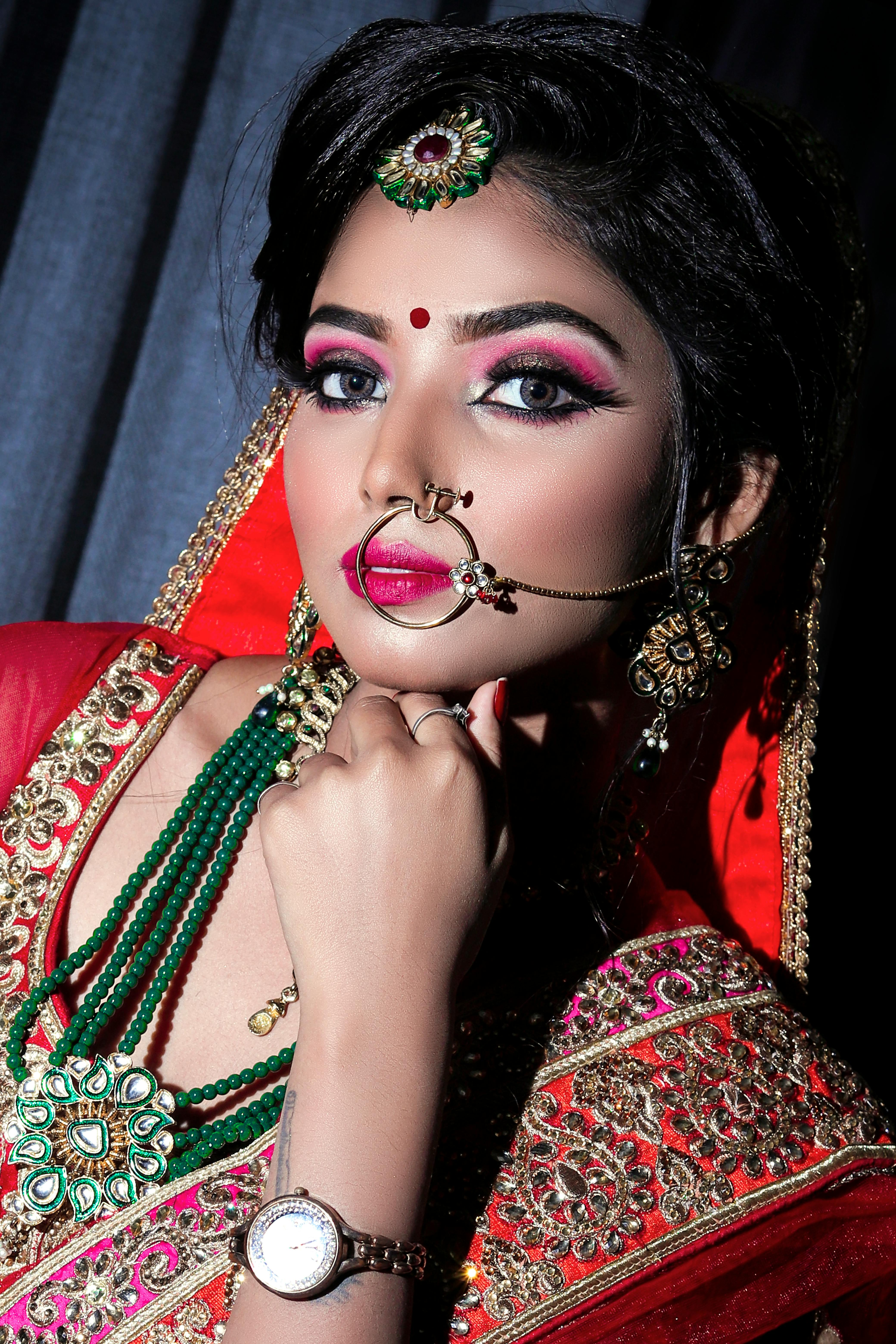 Free stock photo of bridal, eye makeup, indian bridal