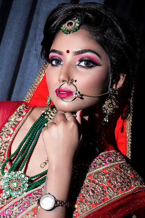 Free stock photo of bridal, eye makeup, indian bridal