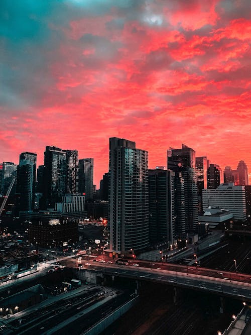 Free High Rise Buildings During Sunset Stock Photo