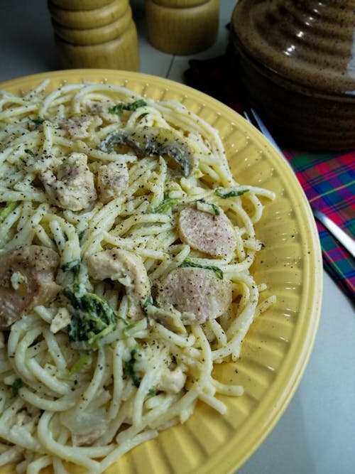 Free stock photo of carbonara, food, pasta