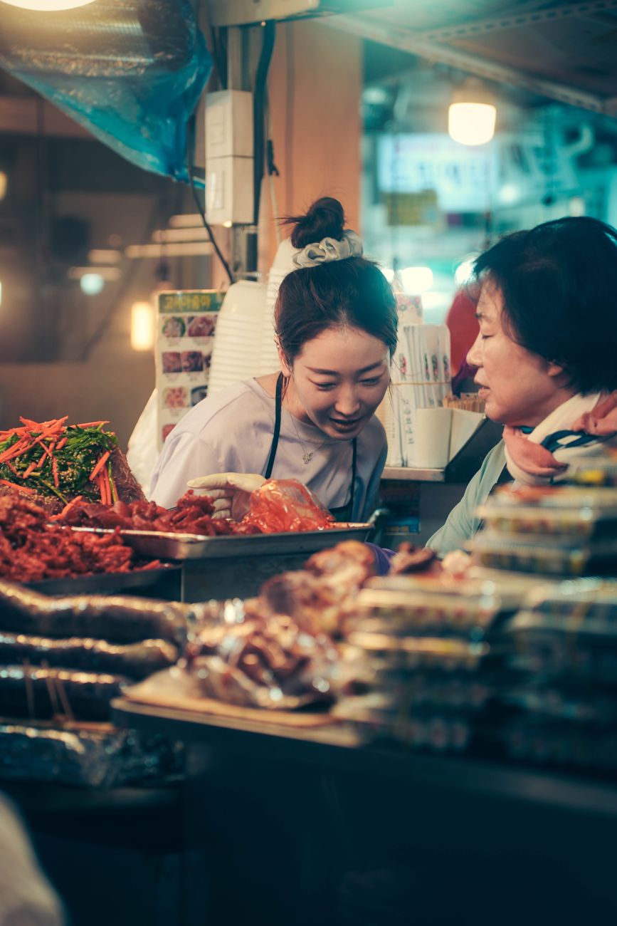 korean street food night market