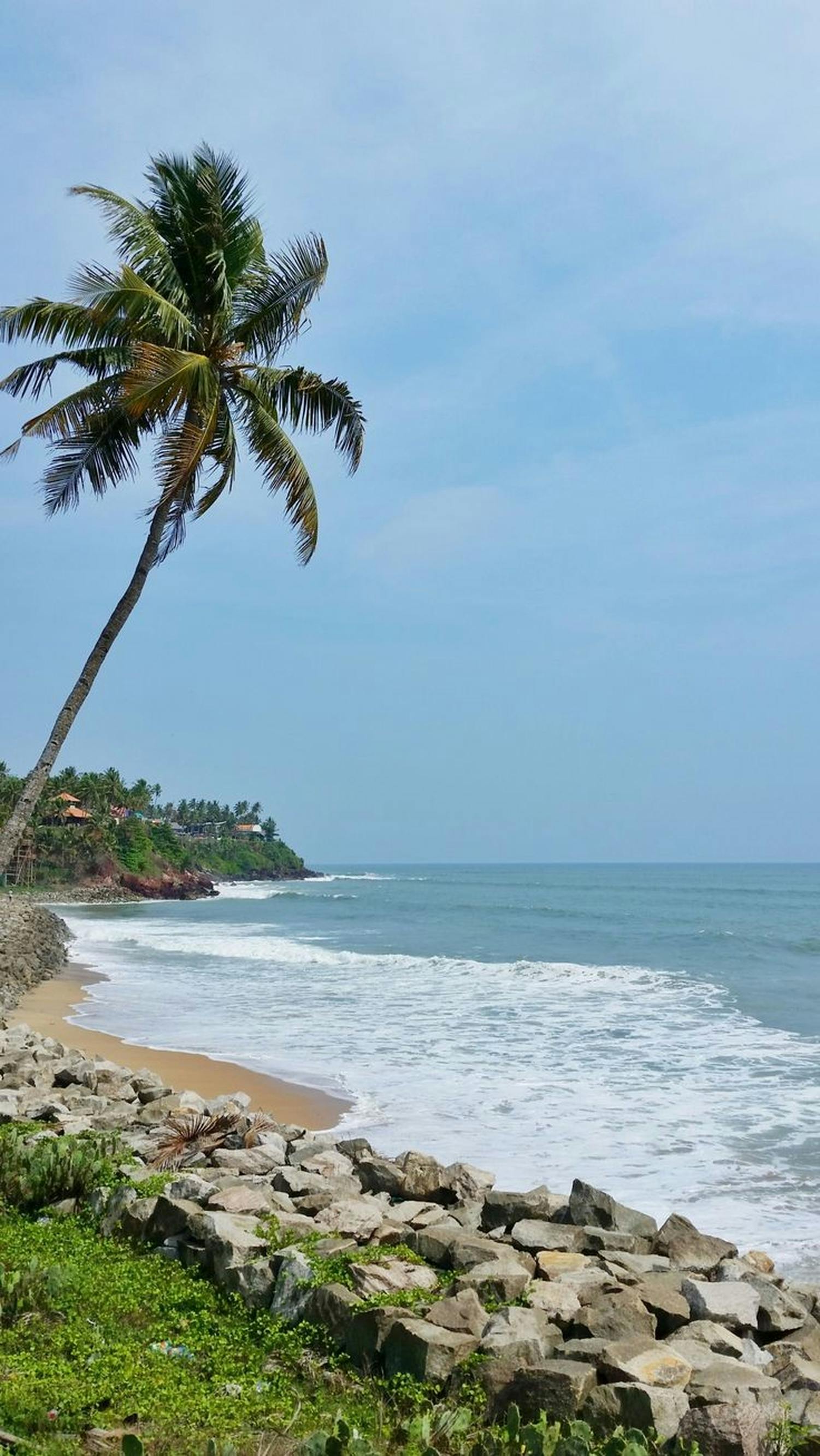 admire the beauty of beach in kerala