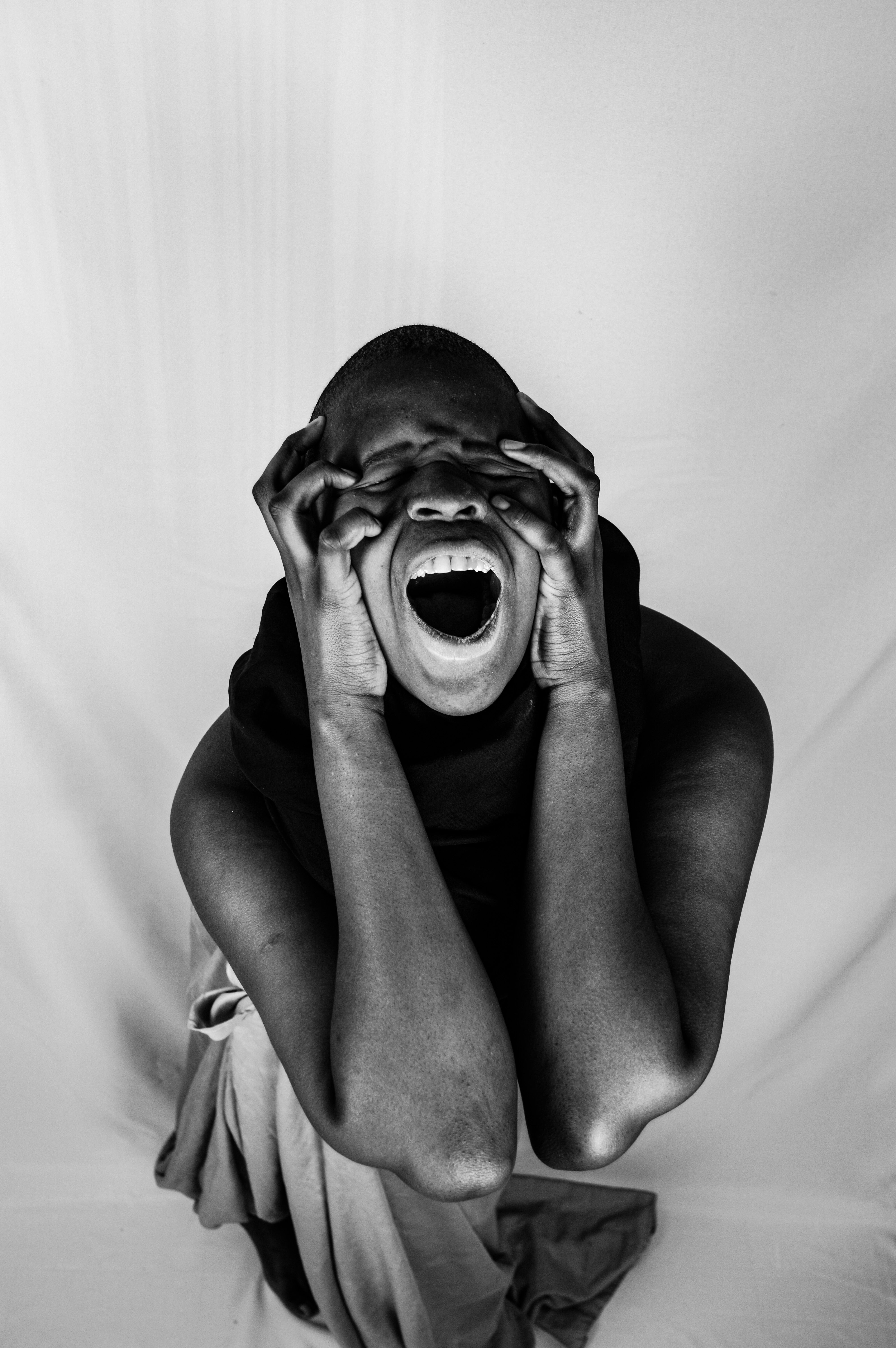 Man Screaming with Eyes Closed · Free Stock Photo