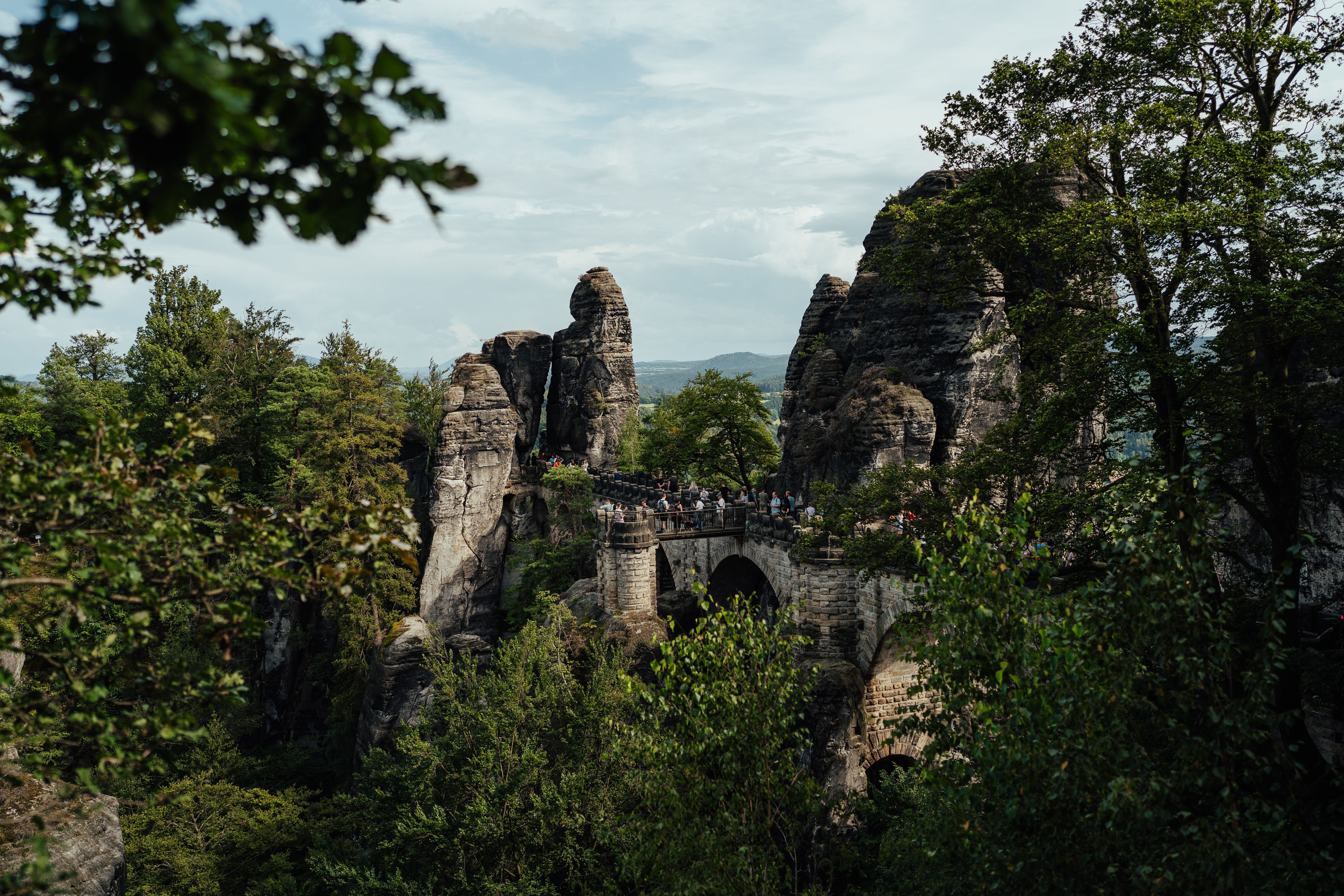 Bastei Bridge towering above the Elbe River valley 1