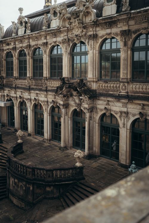 Free Capture of a historic European building showcasing intricate architectural details and ornate designs. Stock Photo