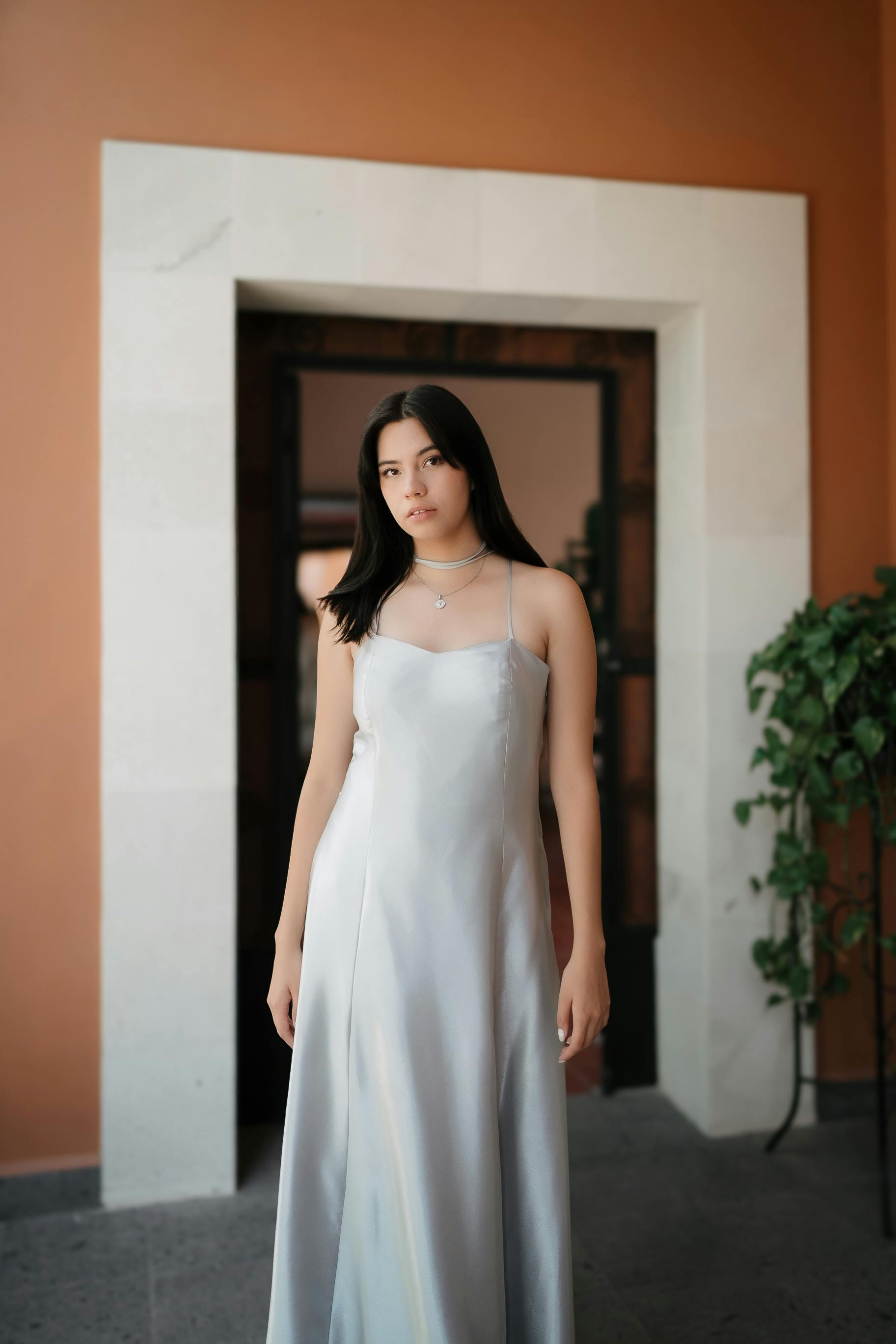 woman in white dress