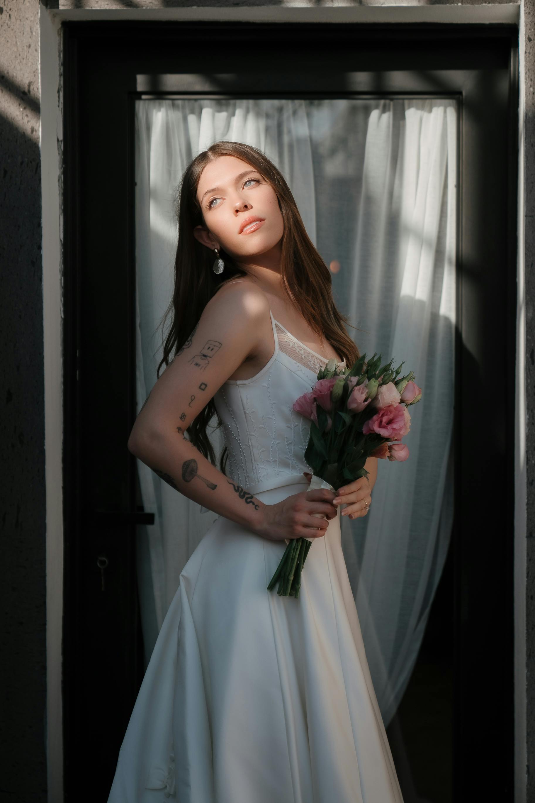 bride in wedding dress