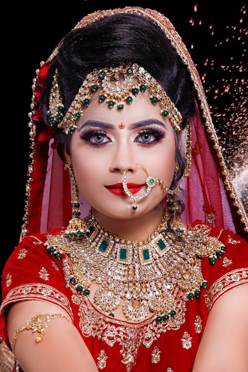 Free stock photo of bride, eye makeup, indian bridal