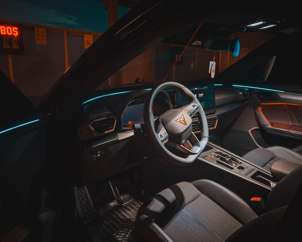 Car LED ambient lighting interior