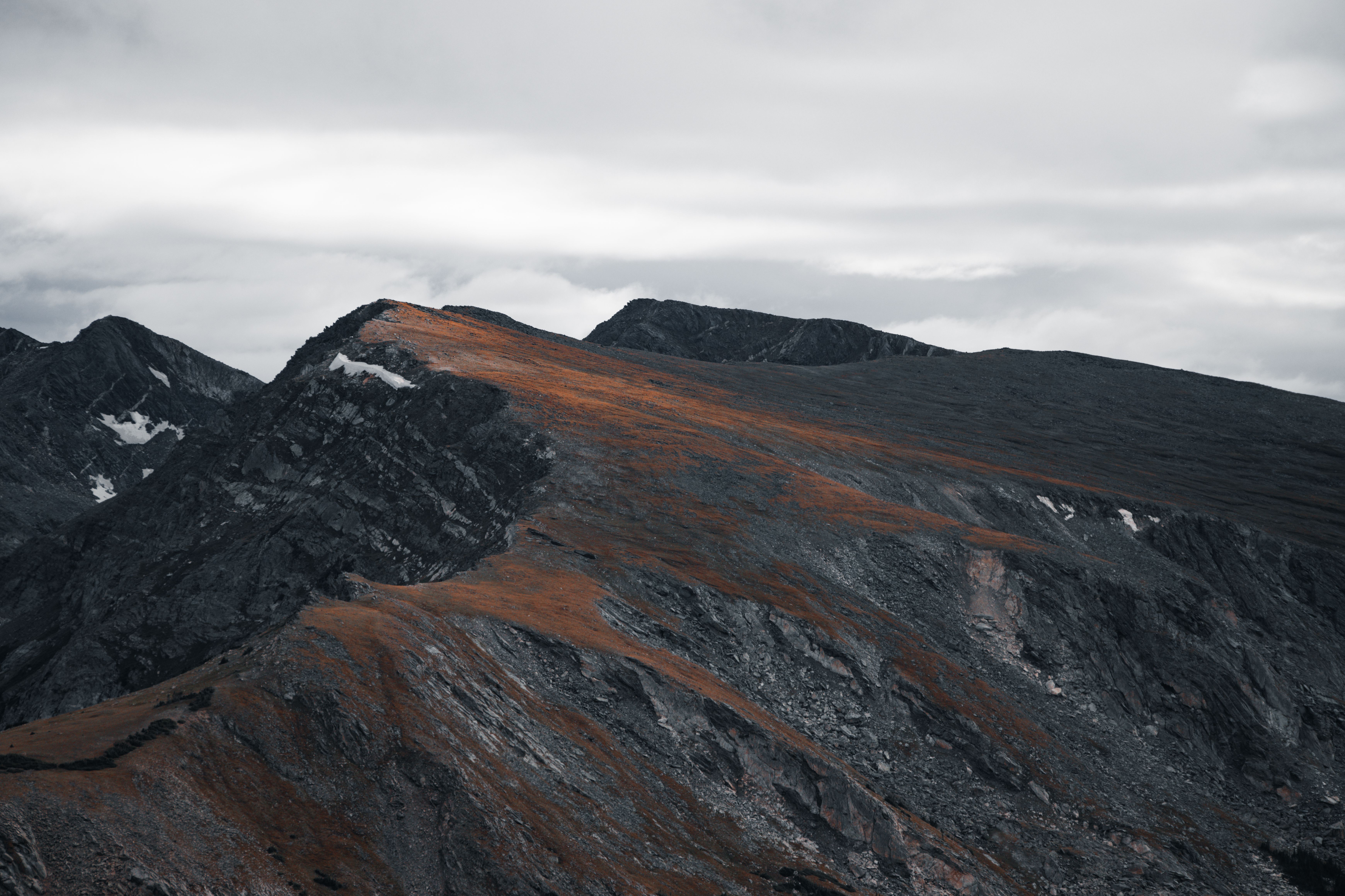 A ridgeline catching the first light